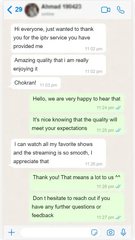 WhatsApp conversation with a subscriber, screenshot 3 of 8